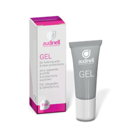 ear skincare gel in pink and white box and grey and white bottle